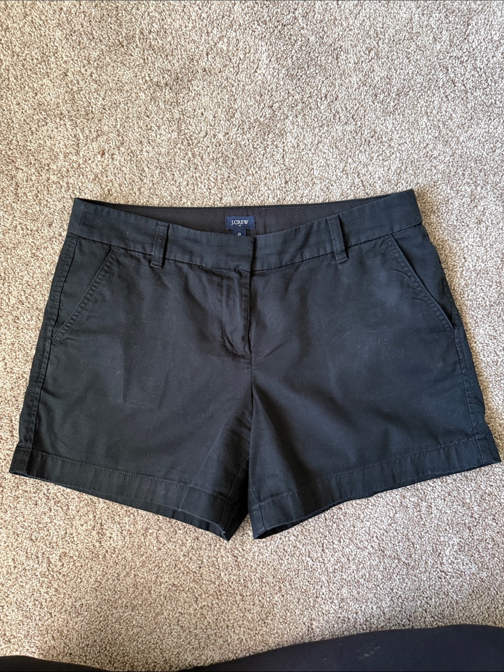 J. Crew Black Tailored Cotton Chino Shorts